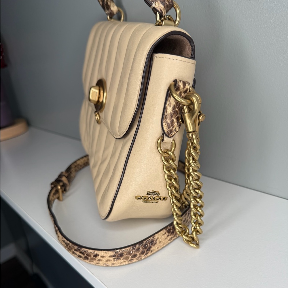 COACH x Jennifer Lopez Marley Top Handle Quilted Leather Bag - Picture 9 of 16